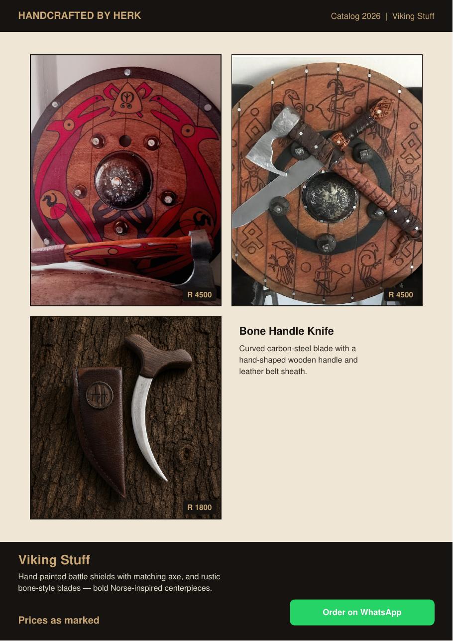 Viking inspired shields and blades